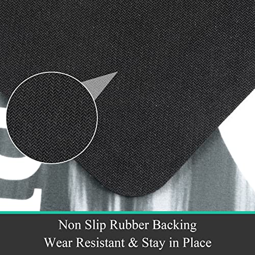 Pauwer Laundry Room Rug Runner 20"x48" Waterproof Rubber Laundry Mat Non Slip Kitchen Mats for Floor Washable Floor Mat Runner Rug for Farmhouse Mudroom Washroom Bathroom Decor - color: Light Grey, size: 1'8" x 4'