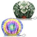 2 PCS Shower Cap Adjustable Reusable Double Waterproof Layer Elastic Hair Bath Cap Cute Aesthetic for Women Girls-Multicolour - color: I9-Multicolour