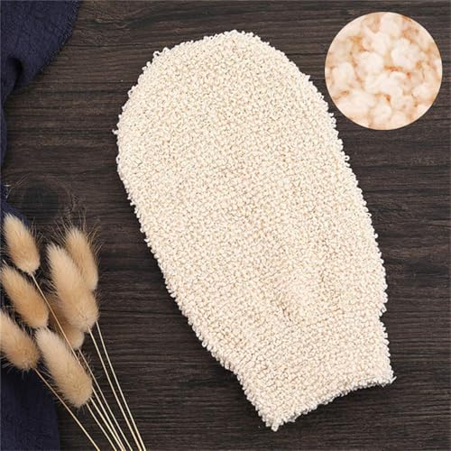 2 Pcs Exfoliating Gloves, Bath Shower Gloves Mitts Bamboo Fiber Bath Body Cleaning Cloth Sponges for Exfoliating and Body Scrubber