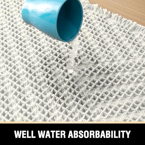 H.VERSAILTEX Waffle Bath Mat Super Absorbent Boho Bath Mat Non Slip Bath Rugs for Bathroom Floor Machine Washable Dry Fast Bathroom Rugs with Tassels (47 x 17 Plus 17 x 24 Inches, Ivory White) - color: Ivory White, size: 47" x 17" Plus 17" x 24"
