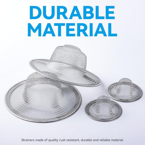 4.5" Top / 2.5" and 2.125" Top / 1" Basket Drain Strainer | 4Pcs Sink Drain Hair Catcher, Bathroom Sink Drain Strainer - size: 4Pcs All