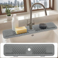 Longer Faucet Mat for Kitchen Sink Splash Guard, Kitchen Sink Mat, Kitchen Sink Splash Guard, Kitchen Sink Area Behind Faucet Mat 24*5.7inch Gray - color: Gray, size: 24" x 5.7"