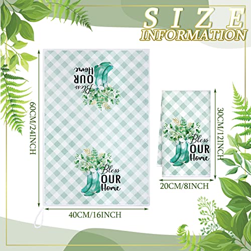 Set of 6 Eucalyptus Kitchen Towels Green Leaves Dishtowels Absorbent Spring Summer Hand Tea Towels 24 x 16 Inch Eucalyptus Lover Gifts Holiday Wedding Gifts for Farmhouse Kitchen Bathroom Decor - color: Eucalyptus
