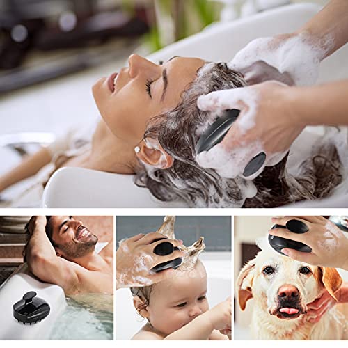 Sosoon Scalp Massager Shampoo Brush, Hair Scalp Scrubber Shower Hair Brush Head Massager for Stress Relax Hair Growth, Dandruff Brush Scalp Exfoliator for Women Men Kids Pets, Black - color: Black