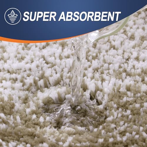 OLANLY Small Bathroom Rugs Mat 24x16, Extra Soft Absorbent Microfiber Bath Rugs, Rubber Backing, Quick Dry, Machine Washable Bath Mat for Bathroom Floor, Tub and Shower, Home Decor Accessories, Coffee - color: Coffee, size: 24" X 16"