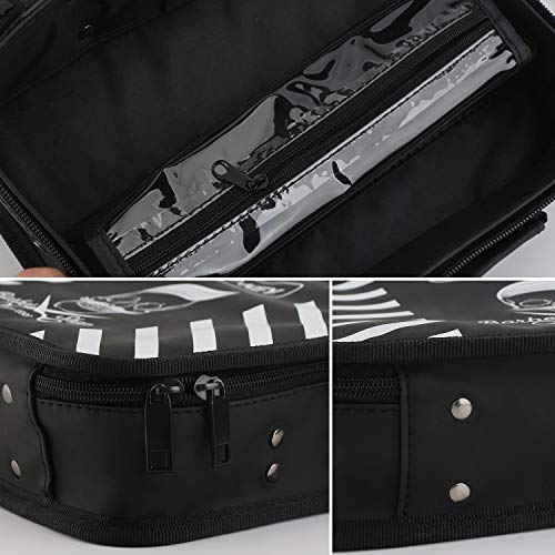 Segbeauty Barber Carrying Case, Stylist Tool Storage Bag for Clippers Scissor Clips Trimmer Grooming Kit, Hair Styling Accessories Organizer, Portable Travel Professional Hair Salon Equipment