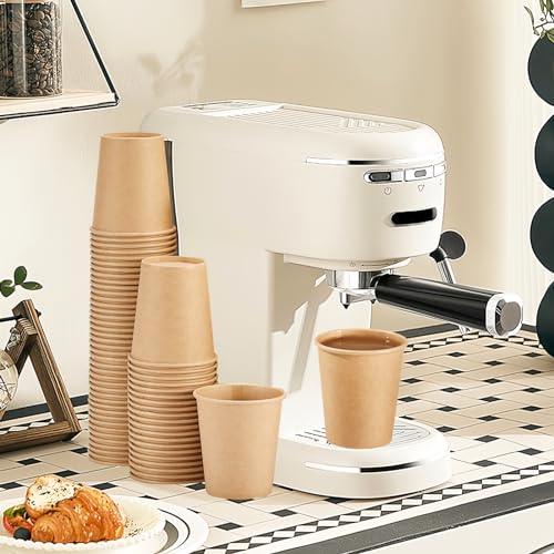 SIUQ 400 Pack 5 oz Kraft Paper Cups, Disposable Bathroom Cups, Mini Mouthwash Cups, Hot/Cold Beverage Drinking Cup for Home, Store, Travel, Events (Brown) - style: 5oz-400pack