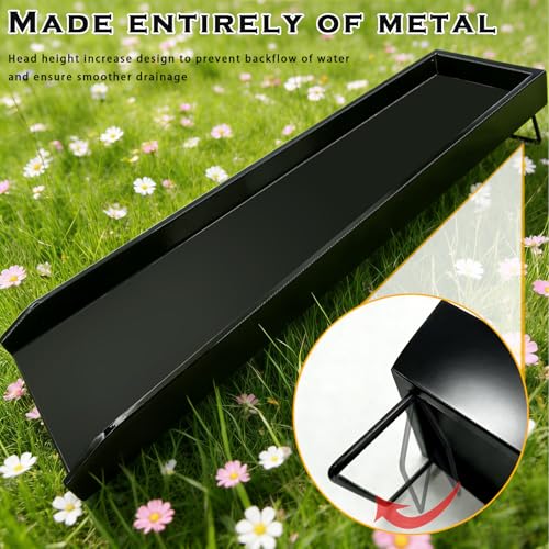 JMBay Metal Rain Gutter Downspout Splash Block, Durable Gutter Downspout Extension/Extender for Rain Water Drainage, Height-Adjustable Heavy Duty Gutter Splash Guard Suitable for Most House Courtyard