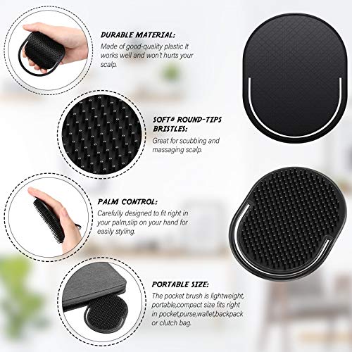 Patelai 6 Pieces Pocket Palm Combs Pocket Brush, Shampoo Brushes, Scalp Massager Hair Brush Comb for Men Travel