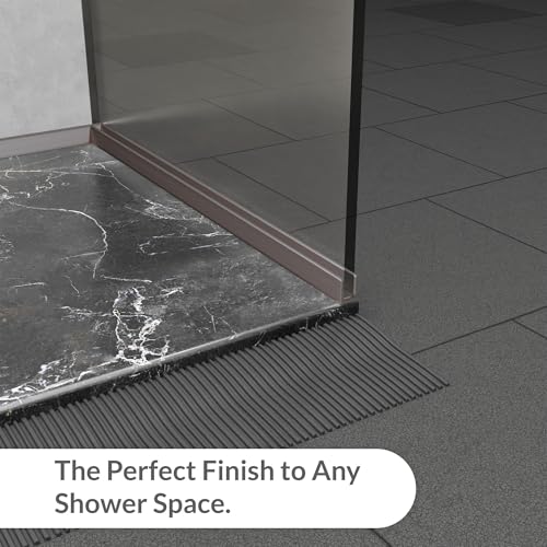Brixwell SDCD38BN Brushed Nickel 3/8" Fixed Panel Shower Door Deep U-Channel - 95" Length - color: Brushed Nickel, size: 95"