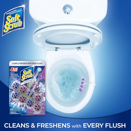Soft Scrub 4-in-1 Rim Hanger Toilet Bowl Cleaner, Lavender, 2 Count - size: 2 Count (Pack of 1)