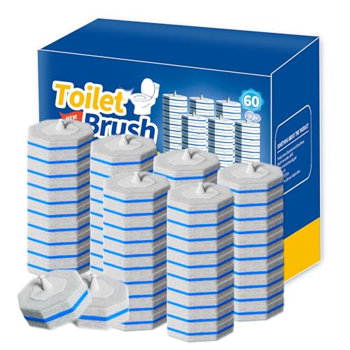 60PCS Toilet Wand Refills Compatible with Clorox Toilet Wand. Disposable Toilet Brush Refills. Bathroom Cleaning. Disposable Toilet Bowl. High-Density Disposable Toilet Brush Scrubber - style: 60 refflls（Without handle）