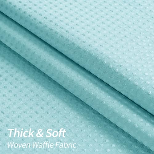 MitoVilla Teal Shower Curtain with Snap-in Liner, Modern Weave Fabric Shower Curtain for Aqua Luxury Hotel & Spa Bathroom Decor, 72 x 72, Teal/Turquoise - color: Teal, size: 72"W x 72"L (Pack of 1)