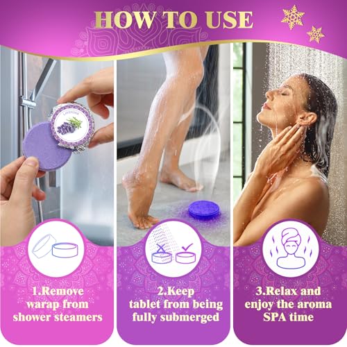 Qivatex Shower Steamers Aromatherapy, SPA Relaxation Shower Bombs for Women | Great Birthday Gifts for Women, Mom, Wife, Sister and Teen girls. Ideal Present for Christmas and Daily Relaxation - style: Gentle Mom