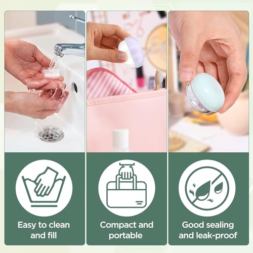 10 Pieces 20ml Travel Jars for Creams Leak Proof Mini Travel Containers with Lids Small Jar for Lip Balm Toiletries Cosmetic Makeup Bottles with Labels Plastic - color: 20ml