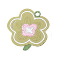 Green Flower-Shaped Silicone Bathtub Drain Cover 1pc - color: Green