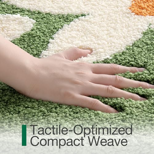 LUMI Bathroom Rug 24x36, Soft Absorbent Microfiber Bath Mats, Non-Slip Machine Wash Bath Mats for Bathroom, Shower and Bathtub Floor, Daisy - color: F-daisy, size: 24"x36"