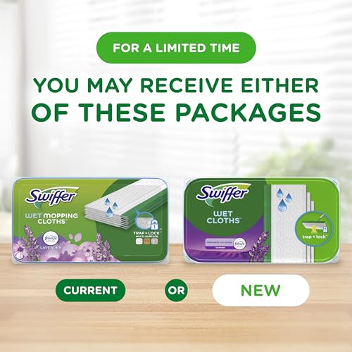 Swiffer Sweeper Wet Mopping Cloths with Febreze Freshness, Lavender Vanilla & Comfort, 24 Count (Pack of 2) - size: 24 Count (Pack of 2)
