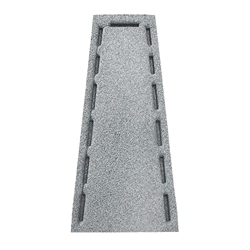 Rubberific Premium Rubber Downspout Splash Block, Rain Guard, Stone Textured Drain Extender (Gray) - color: Gray