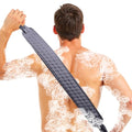 Back Scrubber for Shower with Handles, 40 Inch Extra Long Double-Sided Exfoliating Bath Strap, Textured Body Washer with Extended Reach for Deep Cleaning (Grey) - color: Grey
