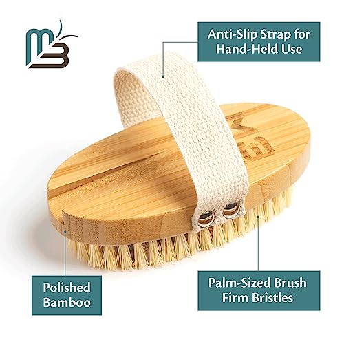 Firm Dry Brush & Shower Brush for Body - Handheld Back Scrubber Body Brush Exfoliator & Dead Skin Remover for Body Firm & Tighten Skin Improve Circulation for Men & Women by M3 - size: Firm Dry Brush