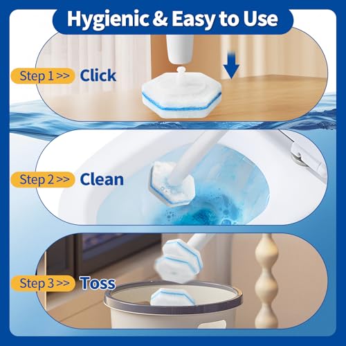80 Count Toilet Bowl Wand Refills, Disposable Toilet Cleaner Refills, Disposable Wand Heads Compatible with Clorox and the Most Toilet Brushes - size: 1 Count (Pack of 80)