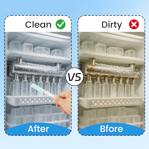 Ice Maker Cleaning Brush Set, 10 Ice Machine Cleaner Tools with 1 Pcs Scrub Sponge and 9 Pcs Gap Brush Sets
