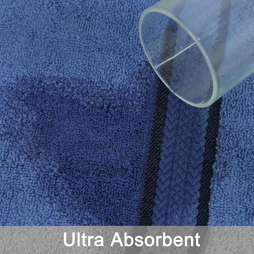 COTTON CRAFT Ultra Soft Hand Towels - 6 Pack Luxury Hand Towels - 100% Cotton Plush Absorbent 580 GSM Large Towel - Quick Dry Durable Machine Washable - Bathroom Kitchen Gym Spa - 16 x 28 - Blue - color: Blue, size: 6 Pack Hand Towels