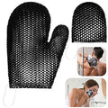 Vesici 2 Pcs Honeycomb Exfoliating Glove Set Exfoliating Bath Mitt Honeycomb Face and Body Scrubber Shower Mitt Sponges for Cleaning Body Shower Face Skin Beauty Spa(Black) - color: Black