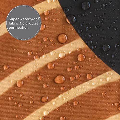 Mid Century Shower Curtain, Brown Modern Boho Neutral Arch Geometric Machine Washable Waterproof for Bathroom Bathtub with 12 Hooks 72x72 - color: Brown and Beige, size: 72"W x 72"L (Pack of 1)