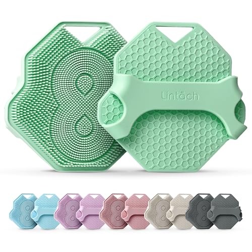 Silicone Shower Scrubber for Body – Exfoliating Loofah Alternative, Zinc & Silver-Infused, Hygienic & Gentle for Sensitive Skin, Durable & Long-Lasting Body Scrubber for Men & Women - Mint - color: Mint
