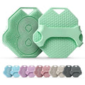 Silicone Shower Scrubber for Body – Exfoliating Loofah Alternative, Zinc & Silver-Infused, Hygienic & Gentle for Sensitive Skin, Durable & Long-Lasting Body Scrubber for Men & Women - Mint - color: Mint