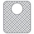 2 Pack Silicone Sink Protectors for Kitchen Sink, Trellis Pattern 13 x 11 Inches Sink Mat, Non-Slip and Durable Sink Protector Silicone, Rear Drain, Gray - color: Gray