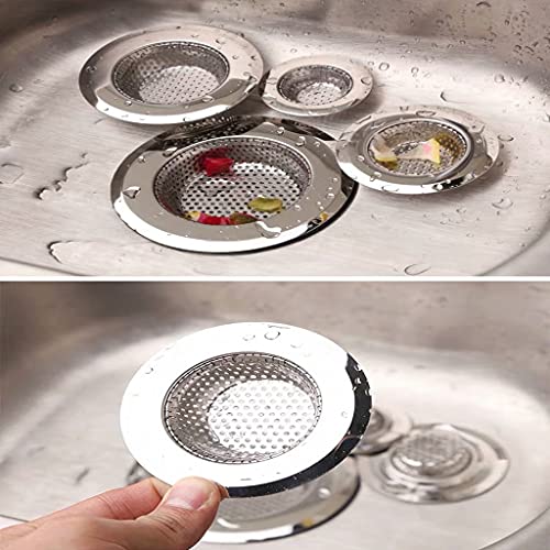 Drain Hair Catcher,Drain Stoper,Shower Drain Cover for Bathtub, Kitchen Sink Strainer, Stainless Steel Bathroom Sink, Drain Stopper with (2 PCS,Black,4.5 in) - color: 2 Pcs,black,4.5 in