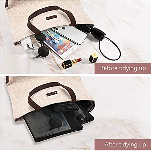 EASYFUN 6 Pieces Mesh Cosmetic Bag With Zipper Portable Travel Organizing Zipper Pouch Toiletries Makeup Pouches For Home Travel Accessories Diaper Bag - color: Pitch-black