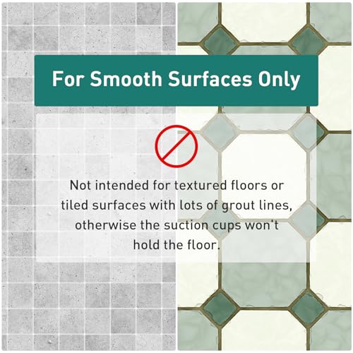 Large Square Shower Mat 27 x 27 Inch Clear Green, Non Slip Shower Bathtub Mats for Inside Shower with Big Suction Cups Drain Holes, Anti Slip Bathroom Floor Stall Mats, Easy Clean, BPA-Free - color: Clear Green