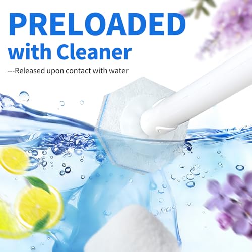 Toilet Bowl Wand Refills for Clorox, Toilet Cleaner Refills,100 Count | Compatible with Clorox Toilet System, Pre-Loaded Cleaner, 3-Layer Scrub Pads, 4X Cleaning Power , Lemon Lavender Scent - size: 1 Count (Pack of 100)