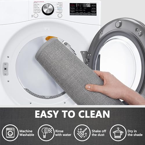 Bathroom Rugs Non Slip Bath Mat, Bathroom Mat Quick Dry Machine Washable Rugs, Shower Rug 17" x 32", Grey Thin Bath Mat Fit Under Door - color: Grey, size: Medium(17"x32")