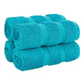 American Soft Linen 100% Cotton Luxury Turkish Towels, 4 PC Washcloth Set | Soft Absorbent Quick Dry OEKO Tex Standard 100 Certificated Durable Machine Washable Breathable Premium Hotel Quality - color: Aqua Blue, size: 4 PC (13"x13")