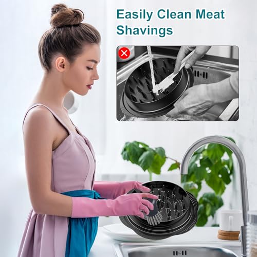 Mini Dish Brush for Cleaning Chicken Shredder, Palm Brush Dish Scrubber with Ergonomic Grip, Kitchen Brush for Washing Dishes, Pans, Pots, Sink (1, Gray) - color: Gray