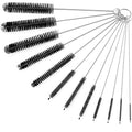 Ixiaoyoo 12 Pcs Straw Cleaner Brushes Set, 8.2 Inch Nylon Cleaning Brush | Black Tube Cleaner Brushes for Tumbler, Sippy Cup, Water Bottles, Hummingbird Feeders, Pipes, Sink Drain & Pet Waterers - color: 8.2 Inch Black Cleaning Brushes