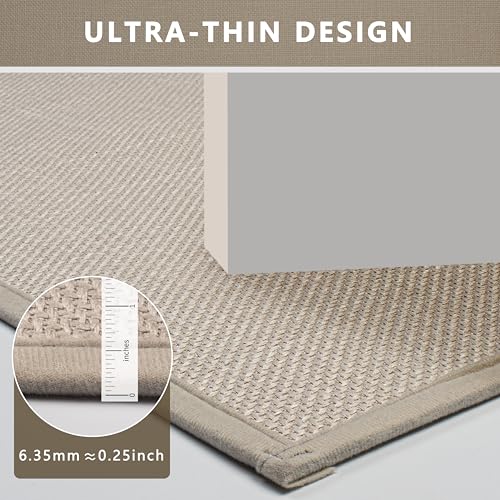 Large Bathroom Rugs Runner Non Slip Bath Mat 17" x 47", Quick Dry Bath Mat, Machine Washable Bathroom Rugs, Beige, Thin Bath Mat - color: Light Beige, size: Runner(17"x47")