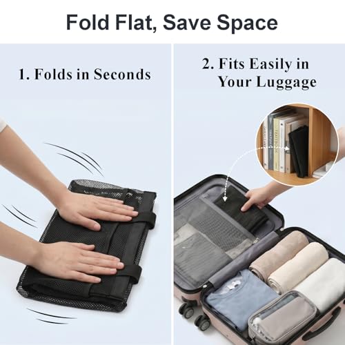 Mesh Shower Caddy Portable - 8 Pockets, S-Hook, Shower Bag for Dorm Camping | 2-Handle, Quick-Dry, Hanging Toiletry Organizer, College Dorm Room Essentials for Girls, Gym, Travel & Bathroom, Black - color: 1 Pack L Black, size: L (Classic Dorm Caddy)
