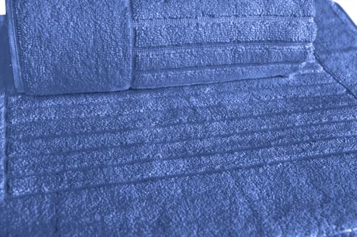 Classic Turkish Towels CTT - 2 Piece Bathroom Rugs Set, 100% Cotton Bath Mats, Comfy & Highly Absorbent Bathroom Floor Mats, Machine Washable | 20"x32" (Royal Blue) - color: Royal Blue