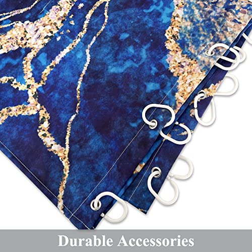 Marble Bathroom Sets with Rugs for Bathroom Decor, 72x72 Inches Gold Shower Curtain with Non-Slip Rugs and Accessories, Waterproof Machine Washable Bath (SC Set-marbleicegold) - color: Sc Set-marbleicegold