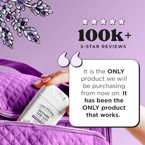 Poo-Pourri Before-You-Go Pocket Toilet Spray, Travel Essentials, Lavender Vanilla, 1 Fl Oz, Up to 50 Uses, On-The-Go Bathroom Odor Deodorizer with Essential Oils, TSA Approved Size - size: 1 Fl Oz (Pack of 1)