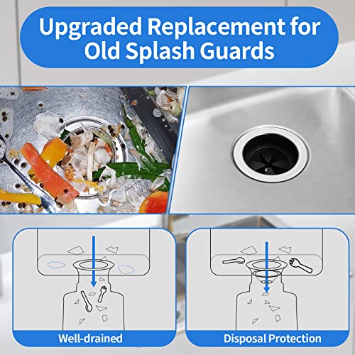 RQYEKDO Upgraded EPDM Garbage Disposal Splash Guard 1 Pack | 3 1/8 inch noise-reducing rubber insert, compatible with Waste King, Whirlaway & GE kitchen grinders - color: 3-1/8" (1pcs)
