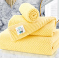 Yellow Towels for Bathroom - 100% Cotton | Quick Dry | Soft | Thick | Large, 3 Piece Towel Set, 1 Large Bath 30" x 56", 1 Hand 18" x 28", 1 Wash Cloth 13" x 13", Bathroom Essentials, Lemon Glow - color: Lemon Glow, size: 3 PC Bathroom Towel Set