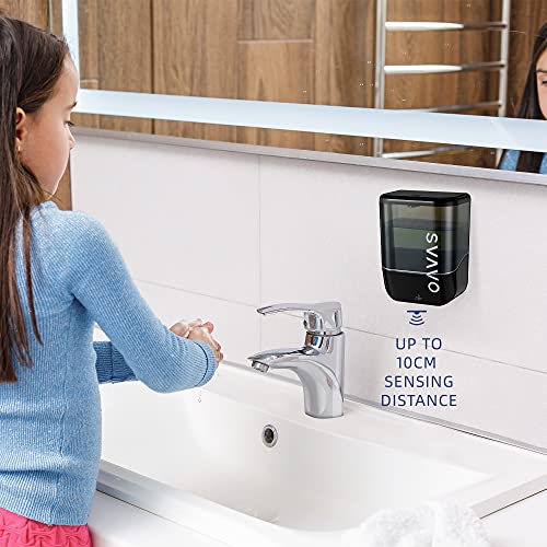 SVAVO Automatic Soap Dispenser Touchless, Hand Sanitizer Dispenser Wall Mount, Electric Sensor Battery Operated for Offices Home Kitchen Bathroom Hotel Restaurant Commercial, 34oz/1000ml Black - color: Black, size: 1000ml
