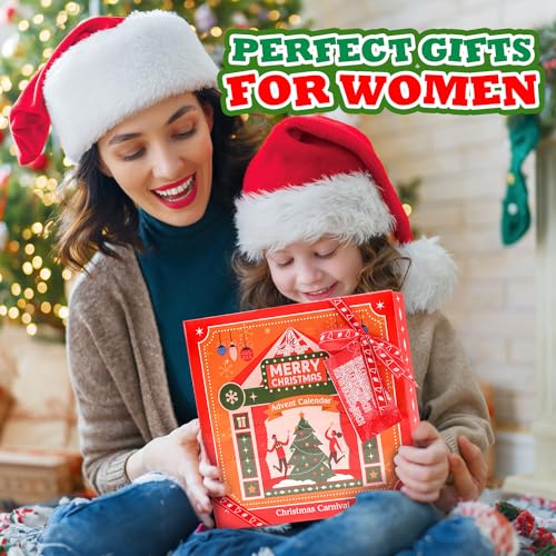 2025 Advent Calendar, New Year Gifts for Women with Hand Cream, Bubble Bath, Body Butter, Necklace, Bracelet, Brooch, Beauty Skincare Bath and Body Gift Set, 24 Days of Holiday Gift - color: Orange